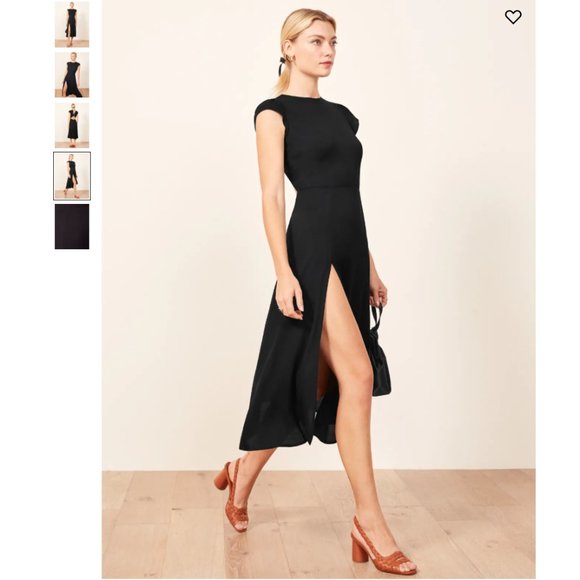 ❌❌❌SOLD ❌❌❌Sale🌈Reformation Gavin Midi Dress - Black - Picture 5 of 10